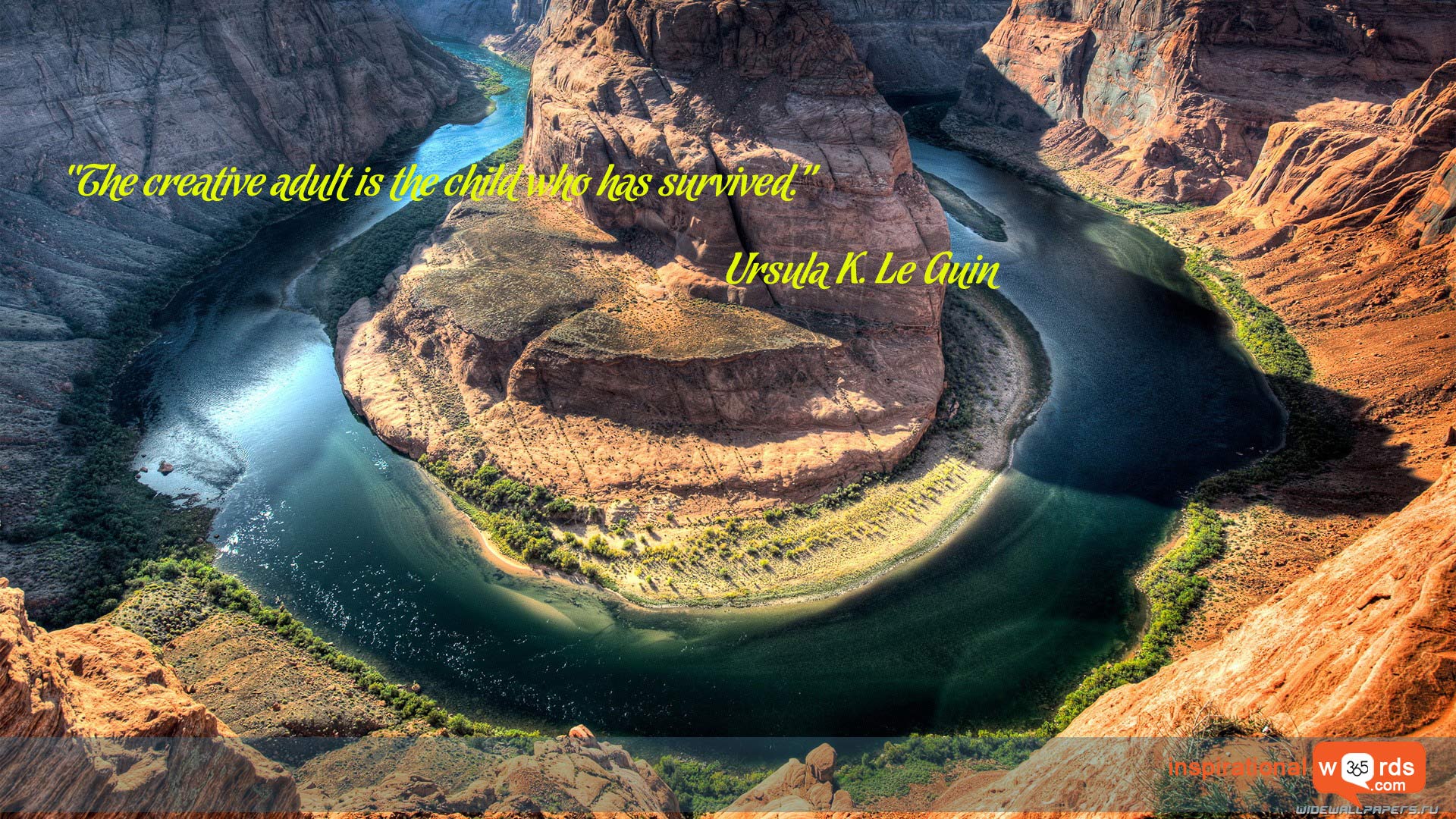 Inspirational Wallpaper Quote by Ursula K. Le Guin