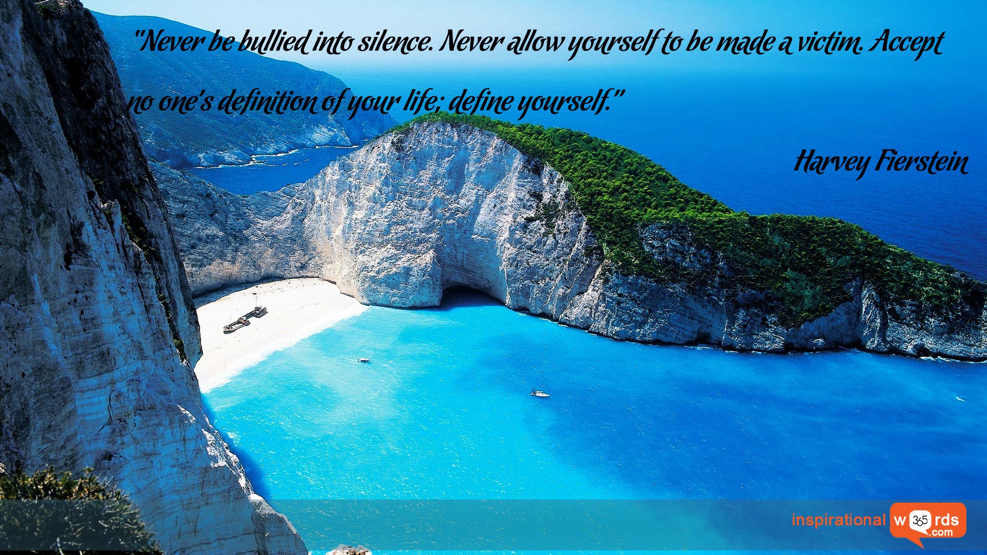 Inspirational Wallpaper Quote by Harvey Fierstein