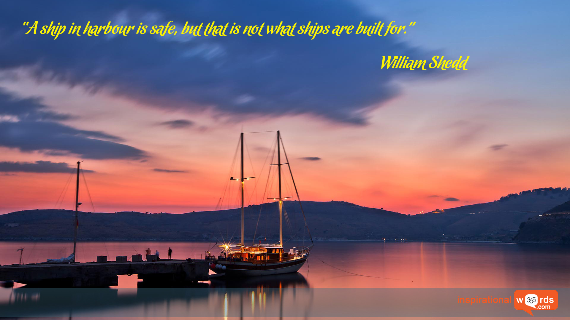 Inspirational Wallpaper Quote by William Shedd