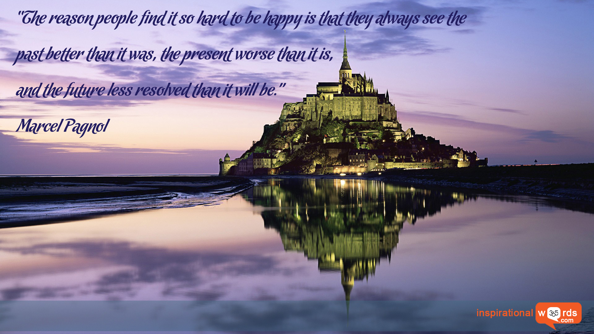 Inspirational Wallpaper Quote by Marcel Pagnol