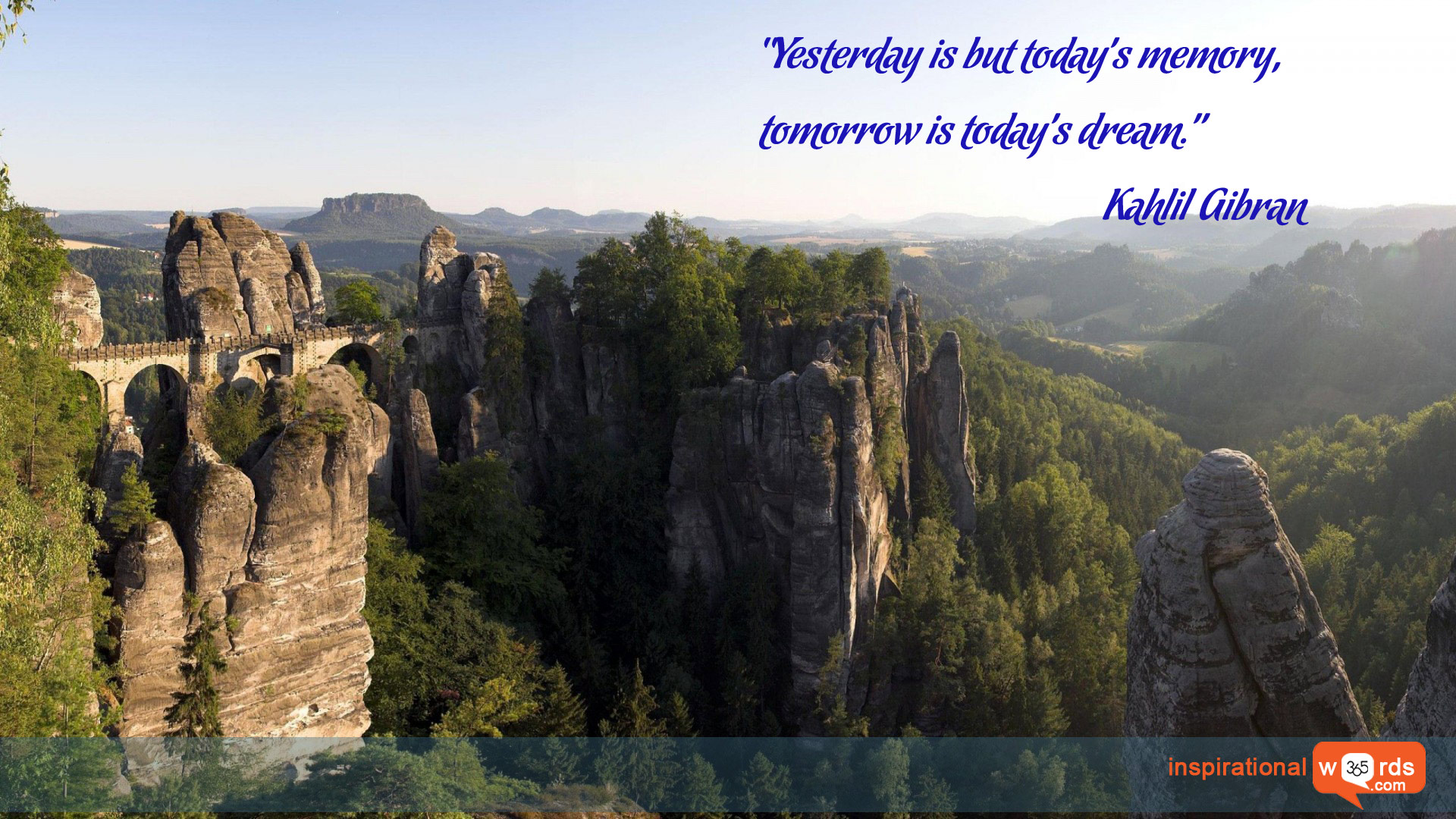 Inspirational Wallpaper Quote by Kahlil Gibran