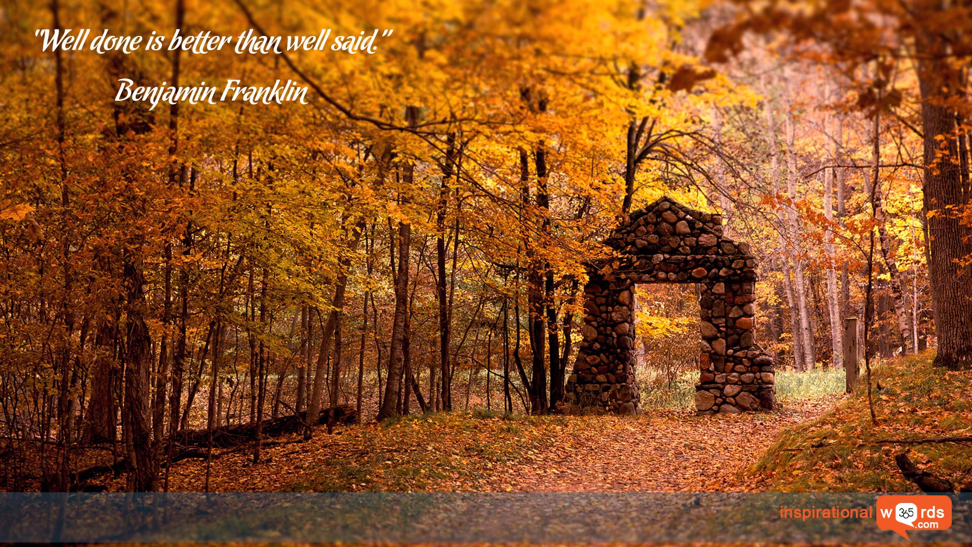 Inspirational Wallpaper Quote by Benjamin Franklin