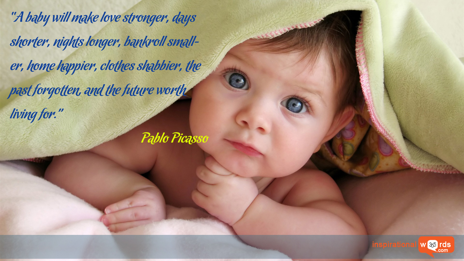 Inspirational Wallpaper Quote by Pablo Picasso