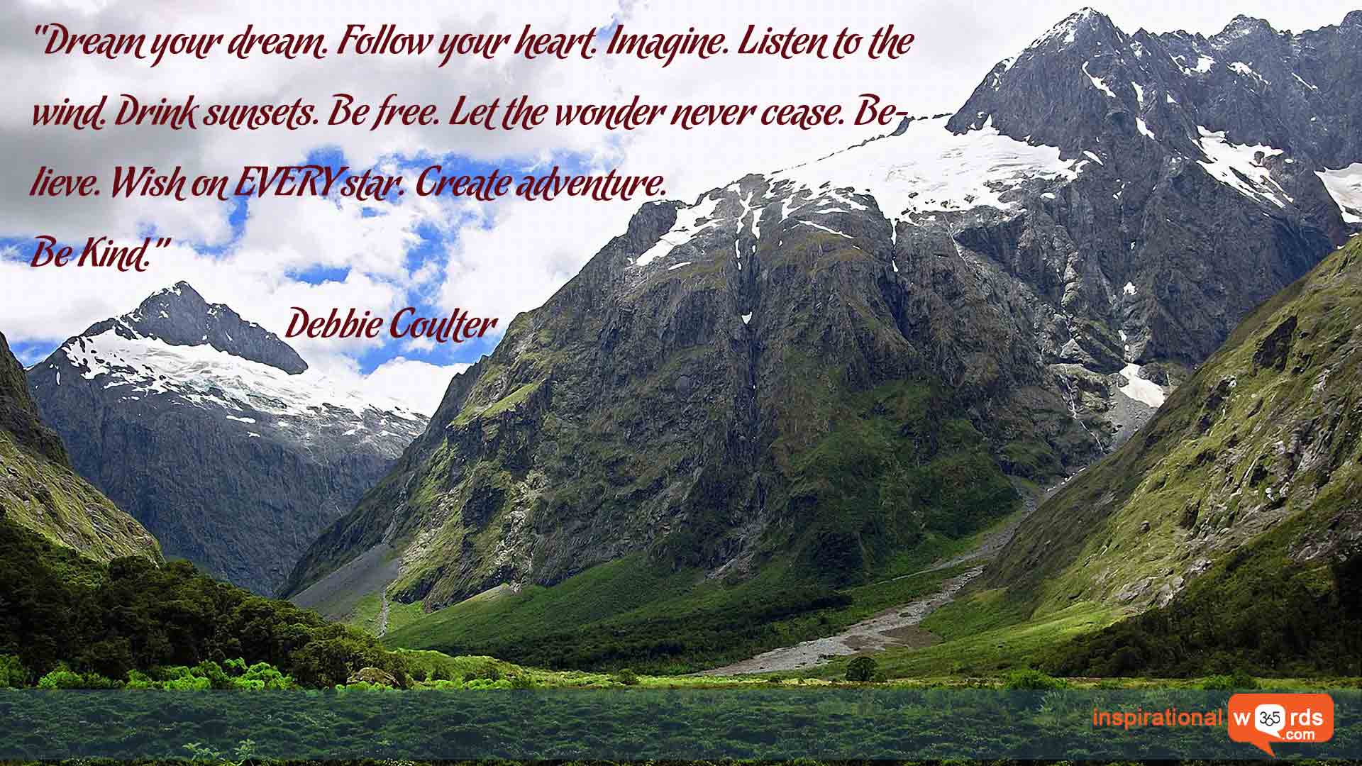 Inspirational Wallpaper Quote by Debbie Coulter