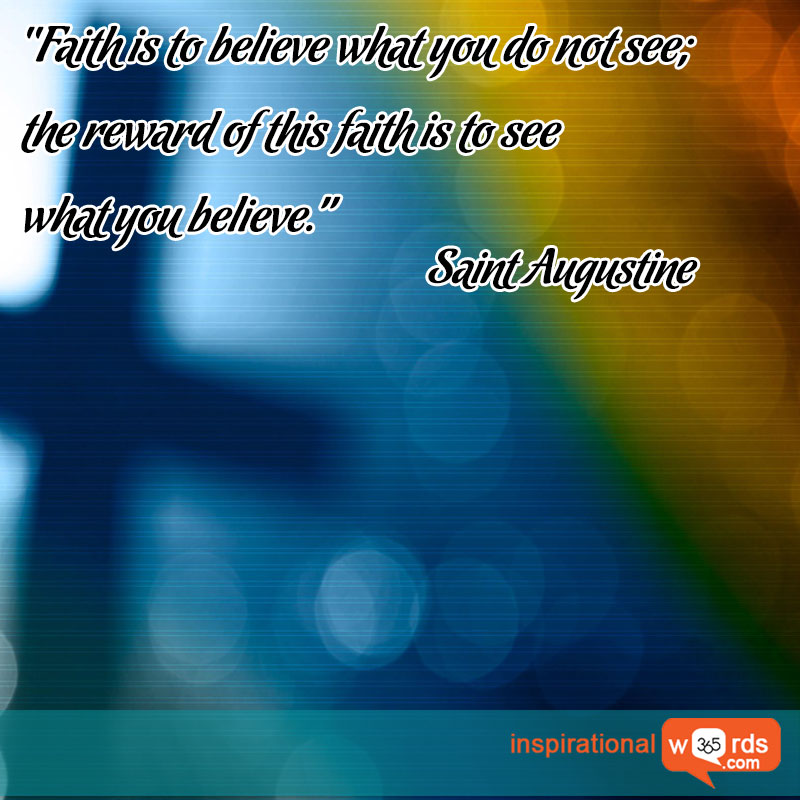 Inspirational Wallpaper Quote by Saint Augustine